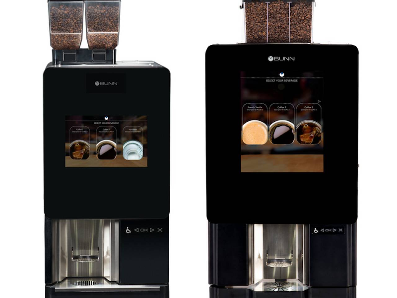 Machine à café commerciale avec écran tactile